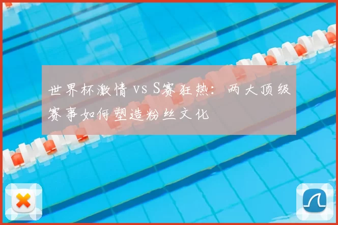 世界杯激情 vs S赛狂热：两大顶级赛事如何塑造粉丝文化